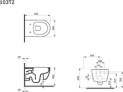 Ambassador Унитаз Abner подвесной безободковый серый матовый – фотография-13
